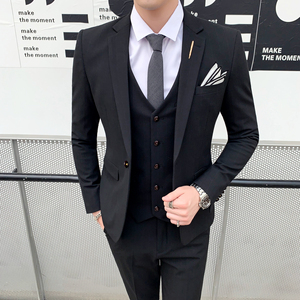 英伦修身条纹西服套装男礼服职业商务结婚正装礼服潮SJT808-P260图片