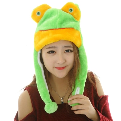 青蛙动物头套头饰道具帽子儿童