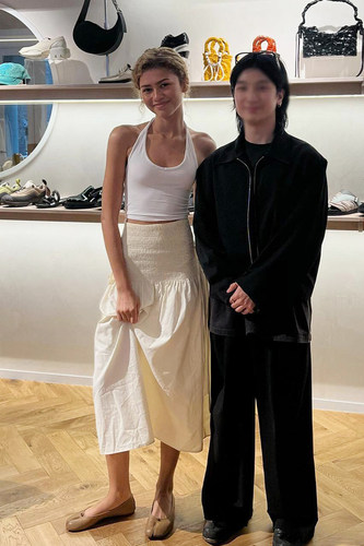 女装打揽褶皱设计系带棉感半身裙