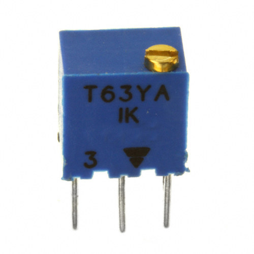 T63YA102KT20【TRIMMER 1K OHM 0.25W PC PIN TOP】