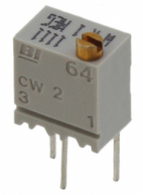 64WR1MEGLF【TRIMMER 1M OHM 0.25W PC PIN TOP】