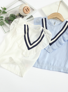 非常小鱼61387女童无袖背心上衣纯棉宽松2021新款夏装正品100-140