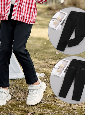 非常小鱼80592女宝儿童装100-140高腰直筒针织长裤2020秋季新款