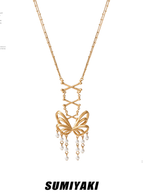 SUMIYAKI蝴蝶结锁骨链小众女款