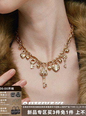 SUMIYAKI爱锁芯金色钥匙吊坠项链