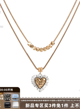 烟花爱心项链简约锁骨链女