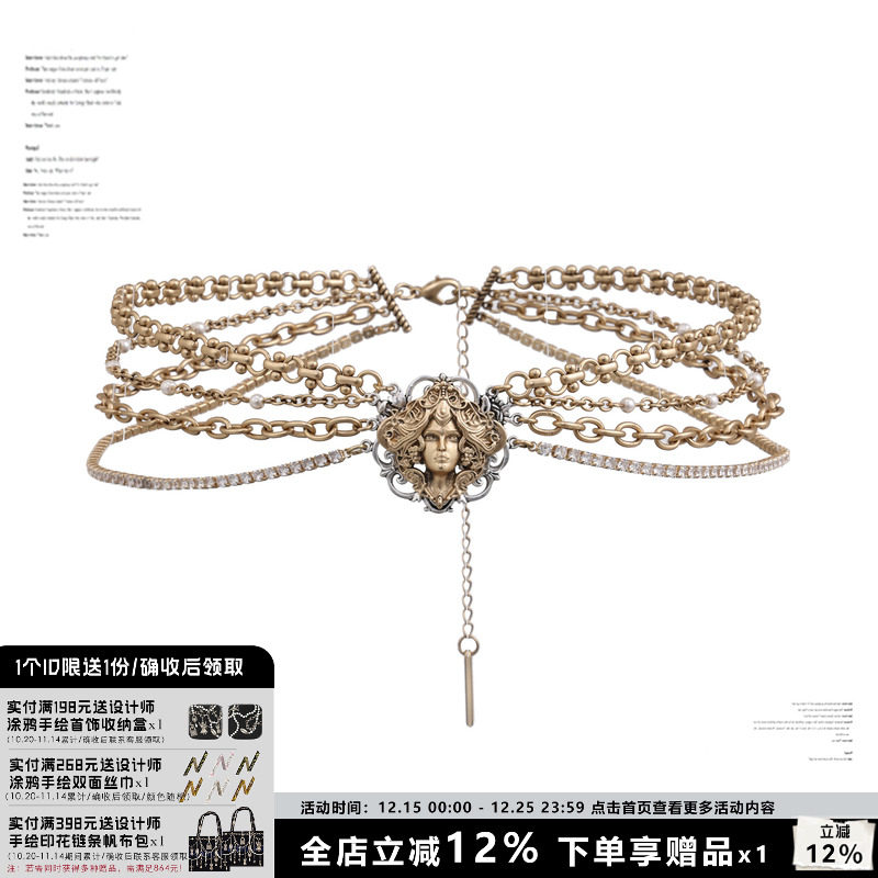 SUMIYAKI复古美式美杜莎项链