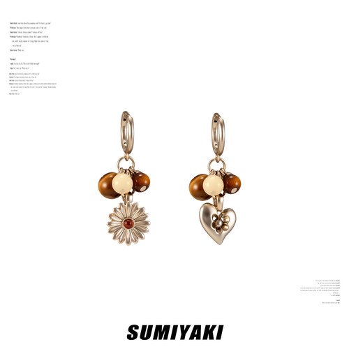 SUMIYAKI雏菊系列法式复古耳扣