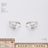 无耳洞星人冲 SUMIYAKI 熔岩方块系列ice冰块珍珠耳夹小众高级感