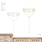 蝶骨共生系列流苏项链金银色choker SUMIYAKI