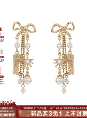 【01.15 20:00开卖】SUMIYAKI 复古骑士靴蝴蝶结流苏耳环长款耳饰