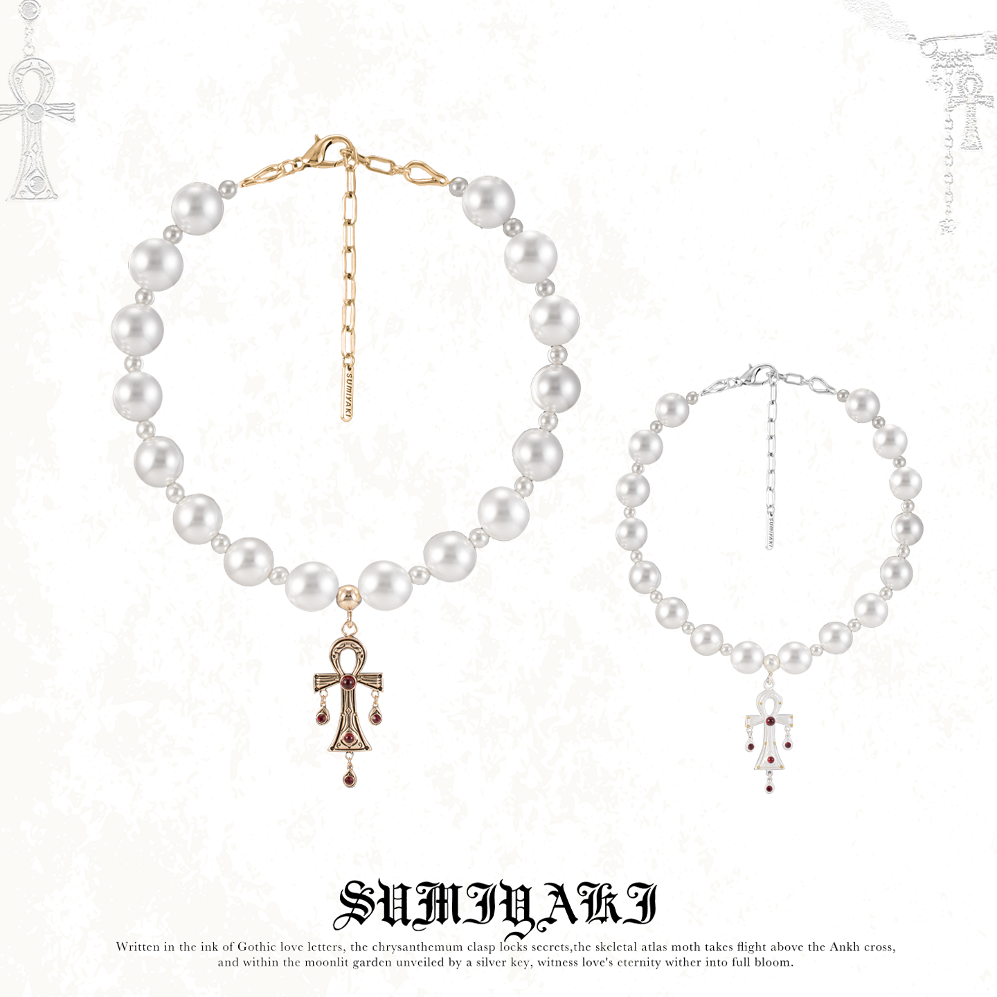 SUMIYAKI生命之匙安卡十字架项链