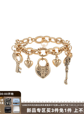 SUMIYAKI爱锁芯复古浮雕钥匙手链