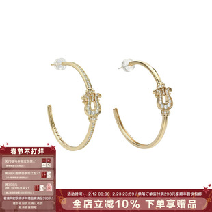 大耳圈显脸小!SUMIYAKI 马蹄扣系列满钻镶钻耳环大圈辣妹耳饰女