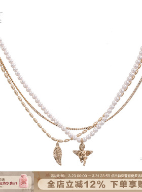 SUMIYAKI天使羽毛珍珠项链