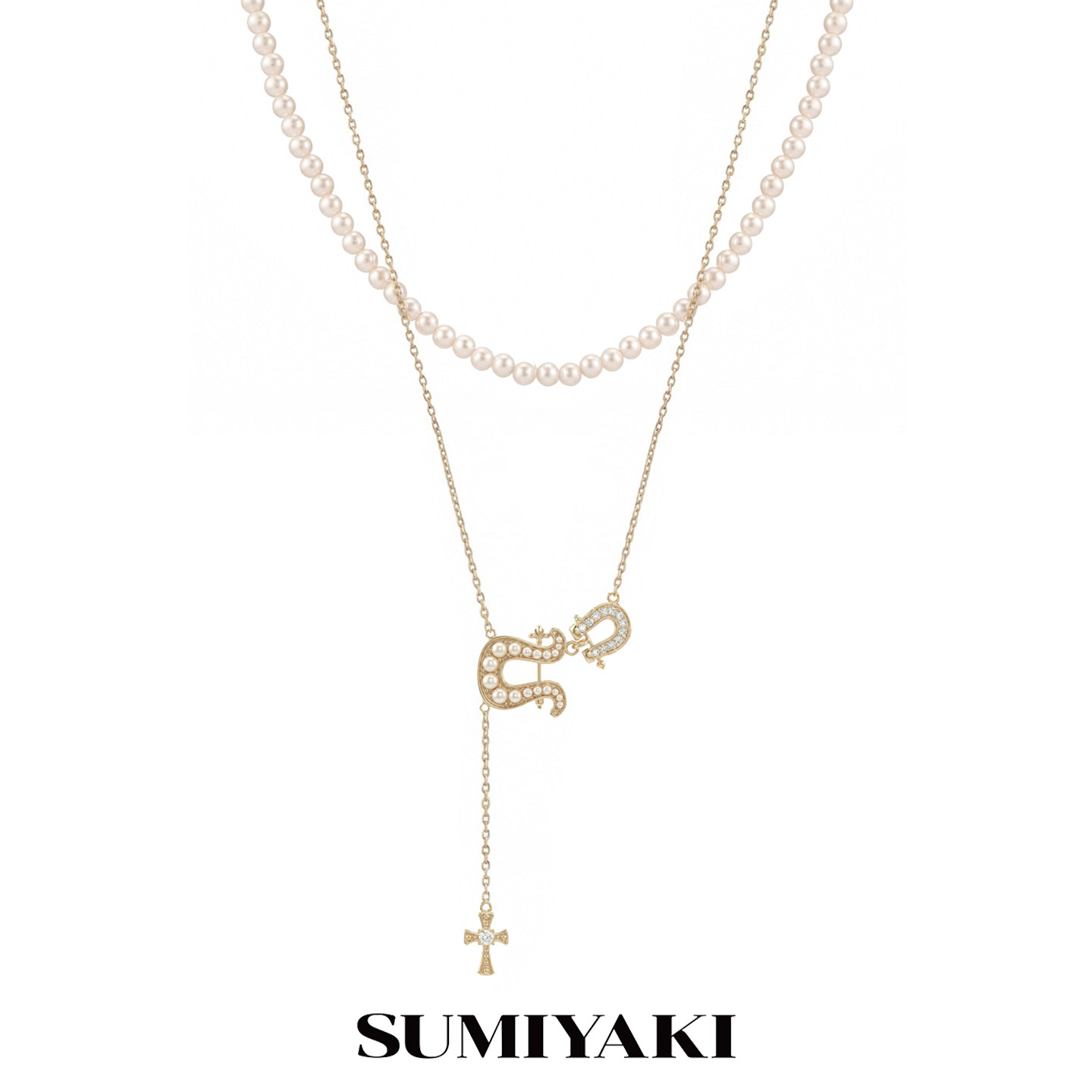 SUMIYAKI马蹄系列双层珍珠项链图片