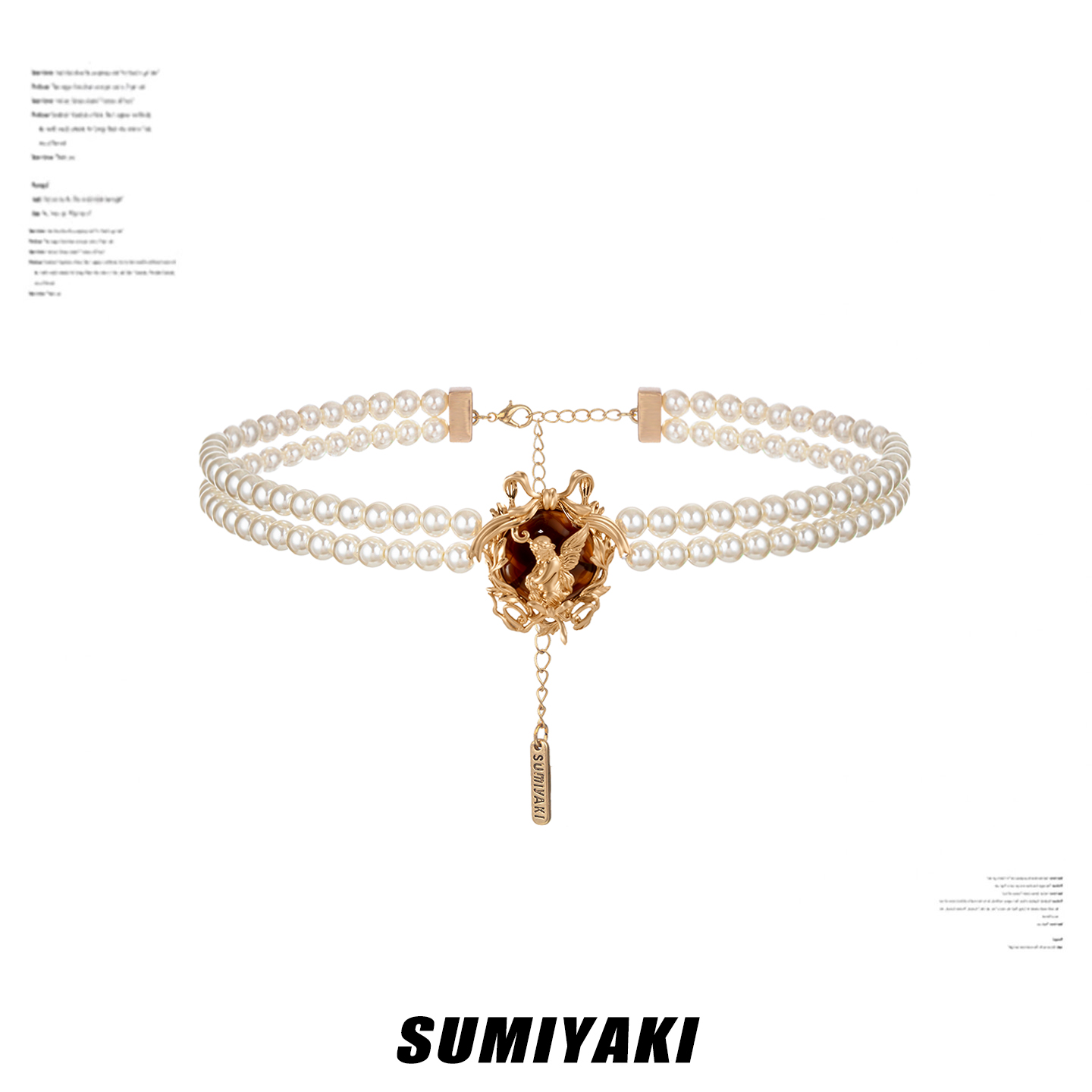 SUMIYAKI琥珀天使系列珍珠项链