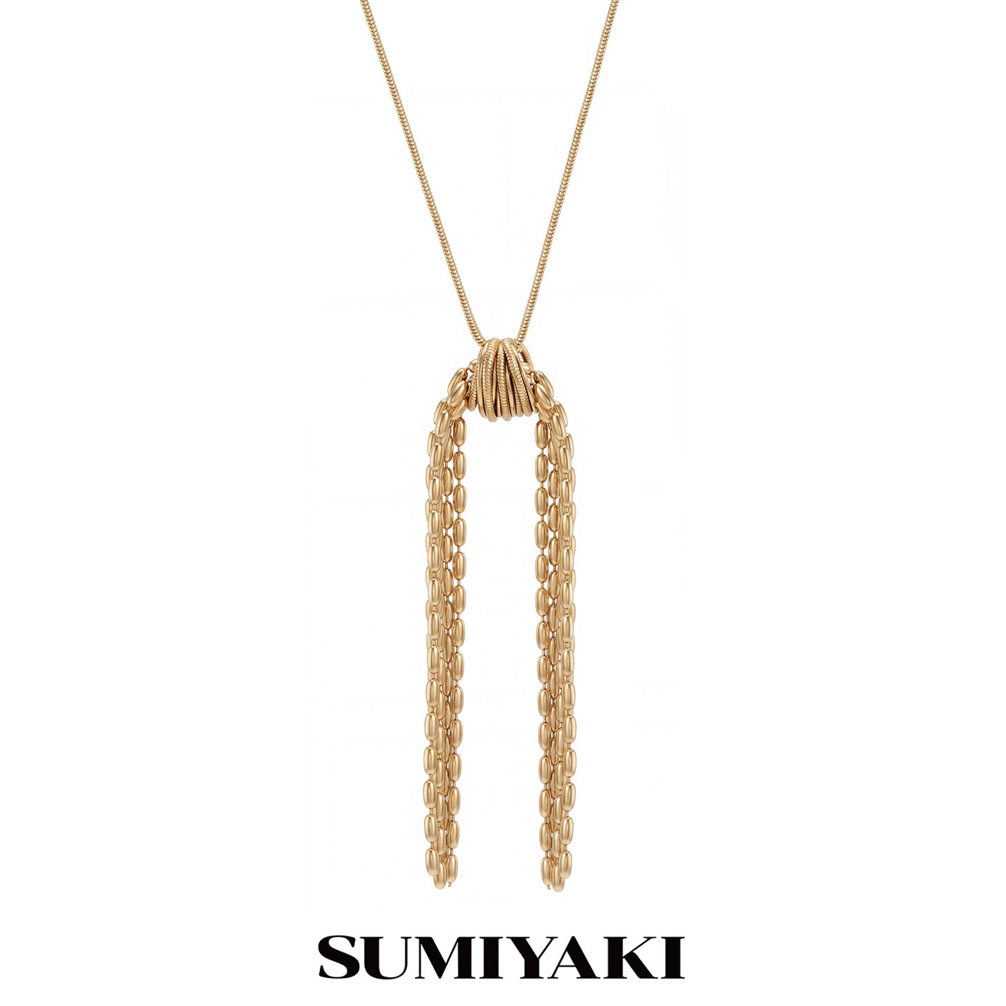 SUMIYAKI 线构系列 多层链条简约中性项链