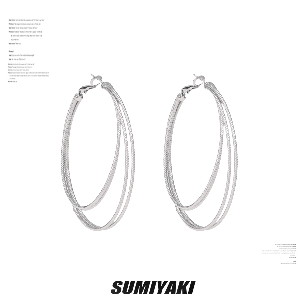 多層耳圈高級素圈大耳環