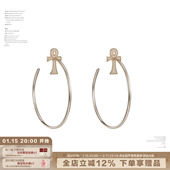 显瘦显脸小 SUMIYAKI 满钻安卡十字架耳环 大耳圈女