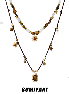 SUMIYAKI虎瞳系列复古串珠项链
