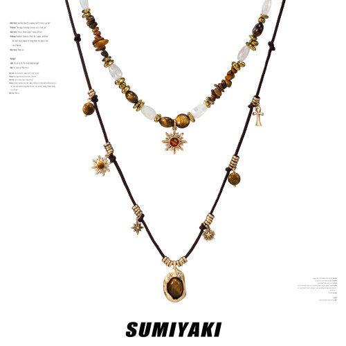 SUMIYAKI虎瞳系列复古串珠项链