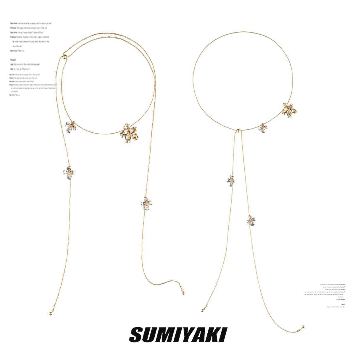 SUMIYAKI丝巾项链抽拉项链可调节