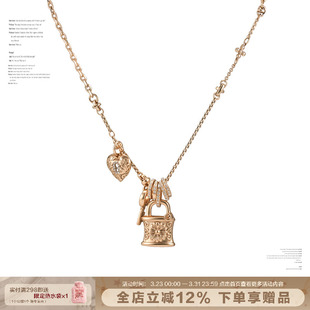 SUMIYAKI 复古雏菊项链爱心锁毛衣链毛衣链vintage 原创美式