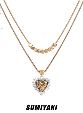 烟花爱心项链简约锁骨链女