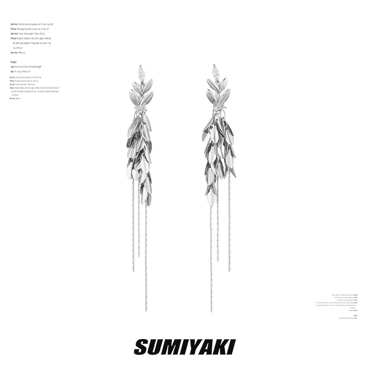 SUMIYAKI靈動感羽毛流蘇耳環