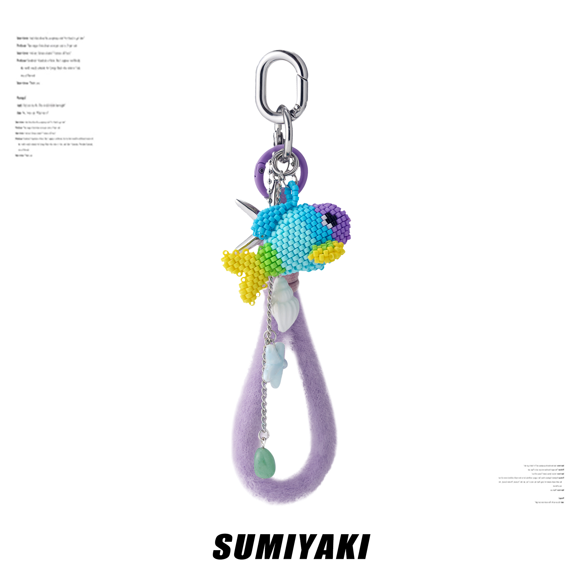 SUMIYAKI 海洋派对 纯手工编织海洋鱼钥匙扣包挂件