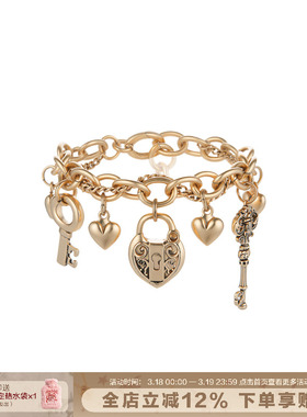 SUMIYAKI爱锁芯复古浮雕钥匙手链