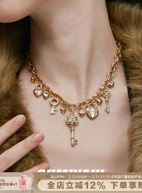 SUMIYAKI爱锁芯金色钥匙吊坠项链