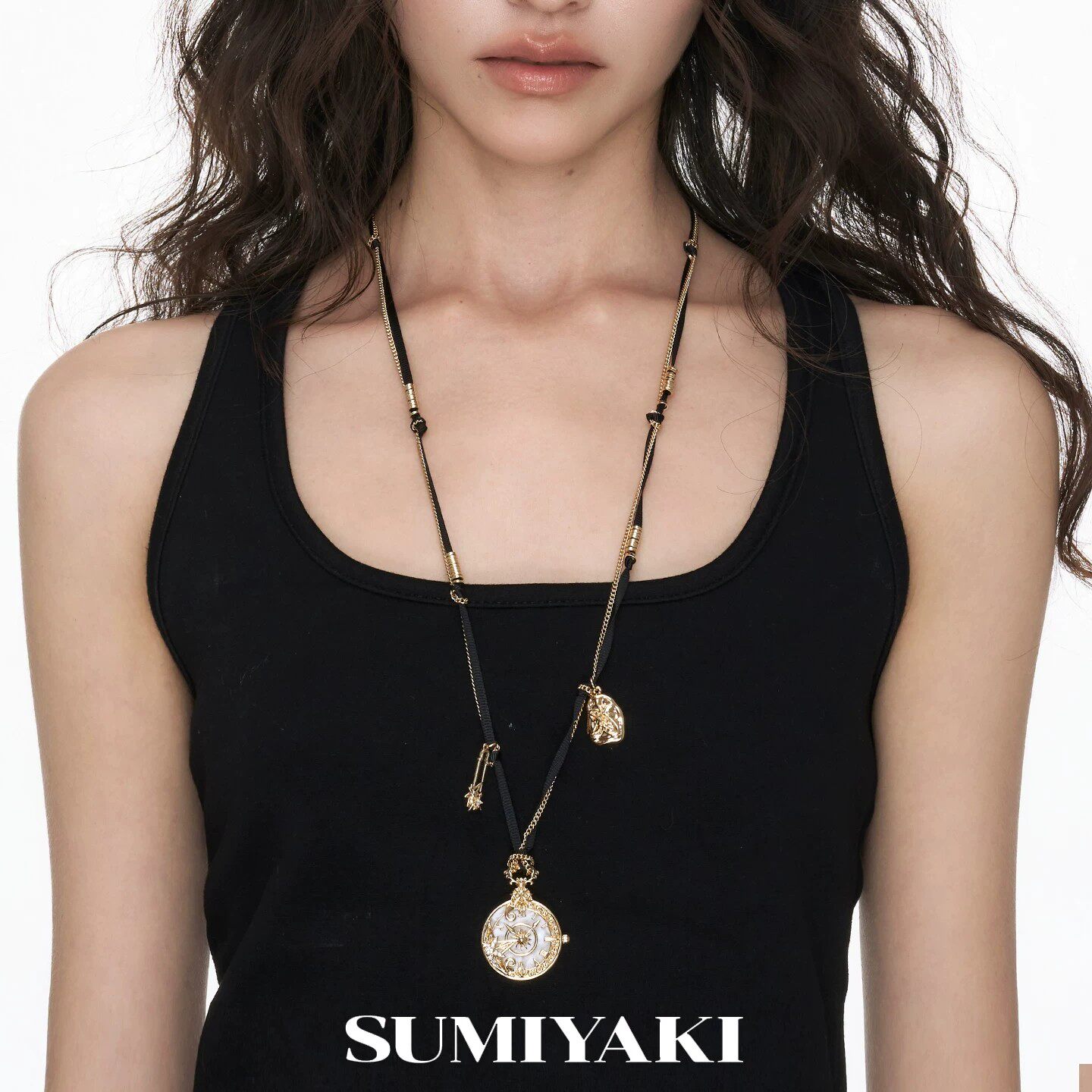 SUMIYAKI宿命系列复古精致编绳项链独特设计女吊坠新款长项链配饰