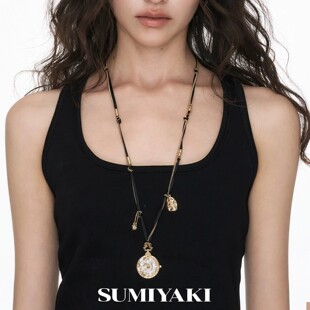 SUMIYAKI宿命系列复古精致编绳项链独特设计女吊坠新款长项链配饰
