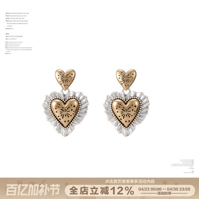 烟花爱心系列复古耳环