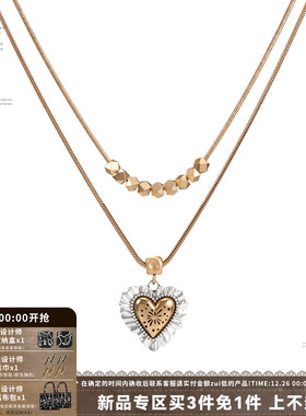 烟花爱心项链简约锁骨链女