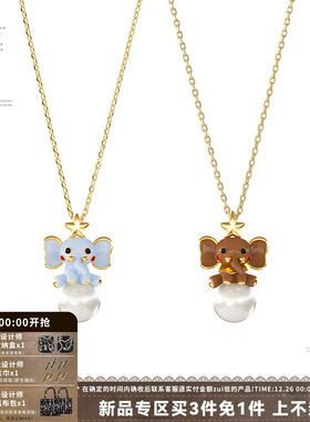 秋冬复古小福象珍珠项链轻奢项链