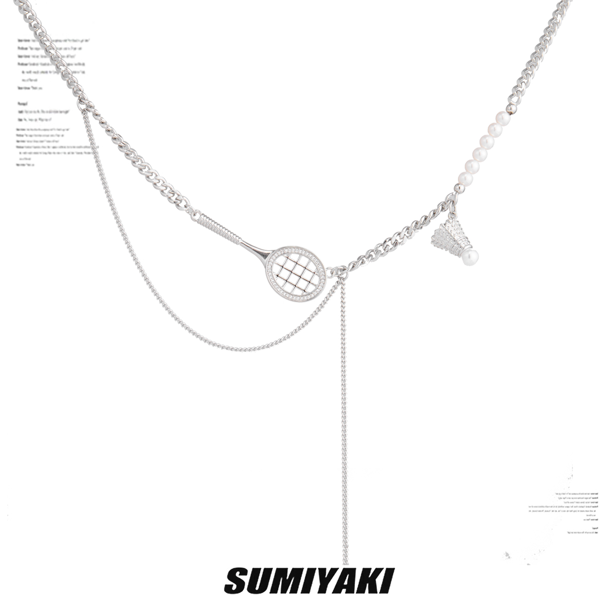 SUMIYAKI羽毛球珍珠项链