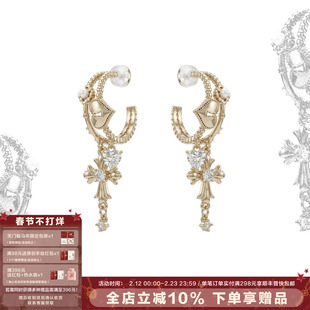 SUMIYAKI 爱锁芯系列 双层耳环高级感轻奢耳饰小众设计感耳饰女