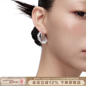 SUMIYAKI 耳钉 夏日降温闪亮锆石串珠耳环女圆圈耳环精致高级时尚