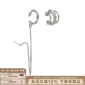 SUMIYAKI 螺旋纹路耳线耳夹耳环一体式 小众设计高级感耳饰女ins潮