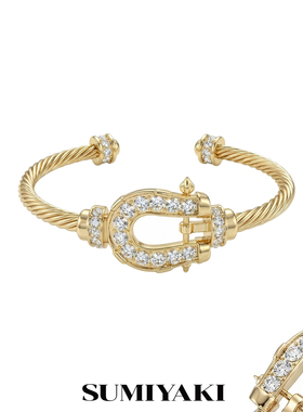 SUMIYAKI马蹄系列镶钻轻奢手镯
