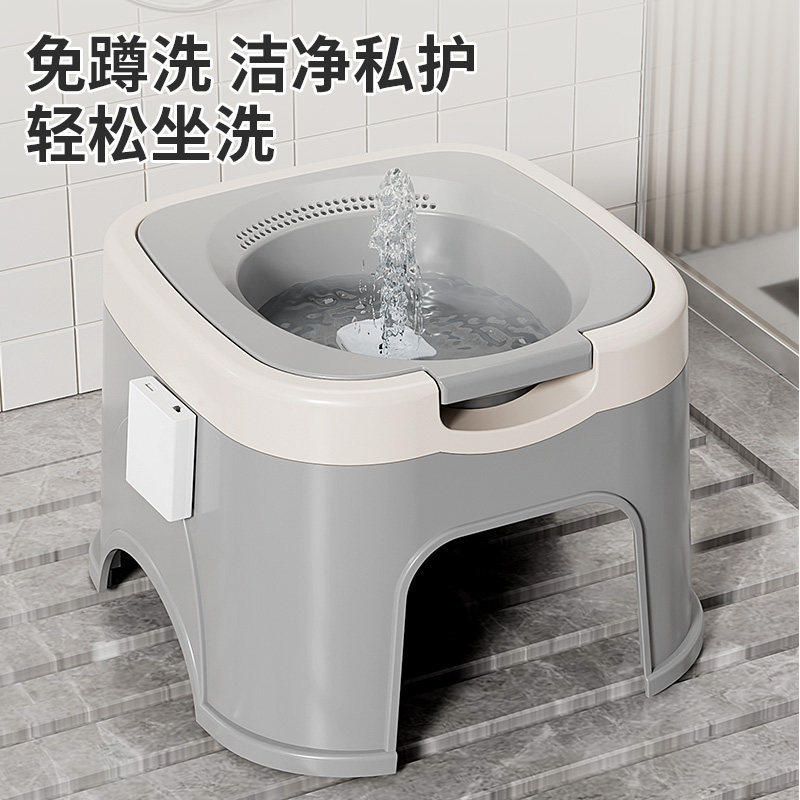 手动电动坐浴盆痔疮泡药洗PP盆带凳子术后私处冲洗泡浴凳男女通用,家庭/个人清洁工具,坐浴盆,淘宝优惠券,粉丝福利购,淘宝优惠卷