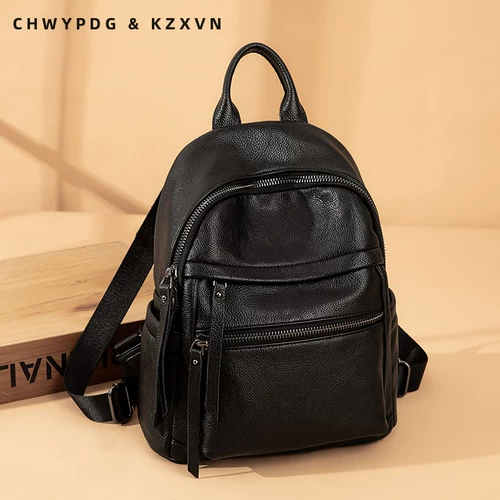 Рюкзак, универсальная вместительная и большая кожаная сумка через плечо, из натуральной кожи