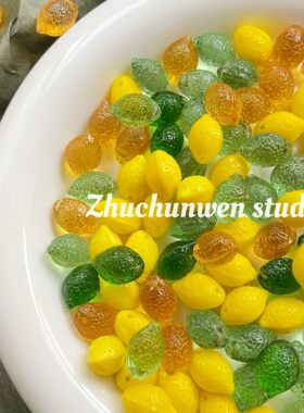 捷克琉璃柠檬国产复古描金
