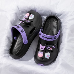库洛米儿童卡通洞洞鞋女童夏季防滑沙滩鞋亲子可爱凉鞋南通玉桂狗