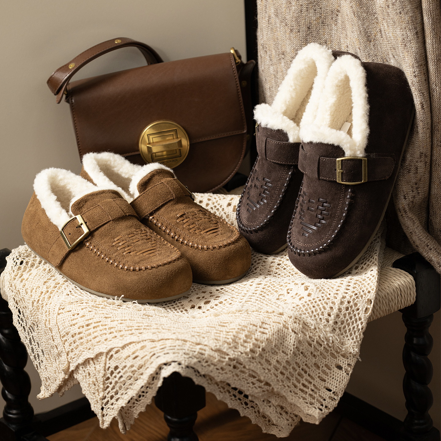 2025新品「牧冬」牛皮加绒勃肯鞋