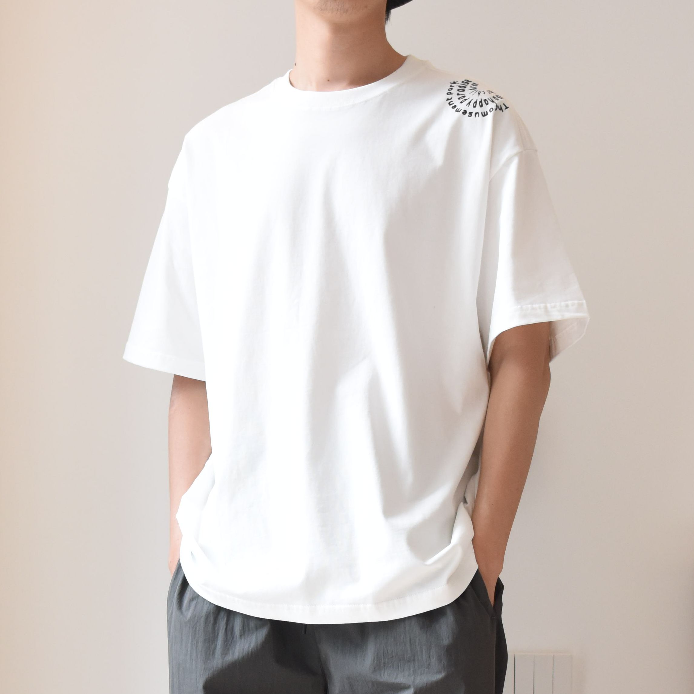 纯棉宽松落肩创意印花短袖T恤