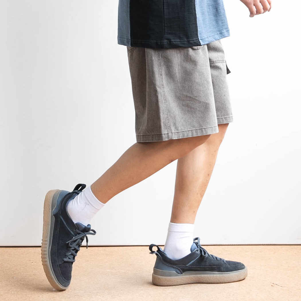 水洗工装口袋宽松直筒五分裤